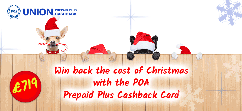 Win £300 in our prize draw! Union Prepaid Plus Cashback Card